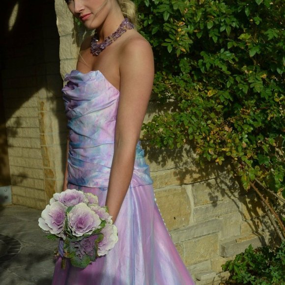 NEW Bohemian Beach Wedding Dress 6 8 10 dyed pink rose white purple blue medium - Picture 7 of 13
